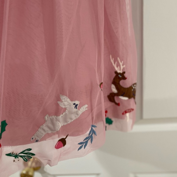 NWT Mini Boden Woodland Animals Holiday Tulle dress size 11/12Y - Picture 8 of 8